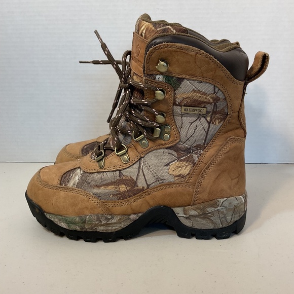 Game Winner Women's Camo Hiking Hunting Waterproof Boots Size 7.5 - Picture 8 of 15
